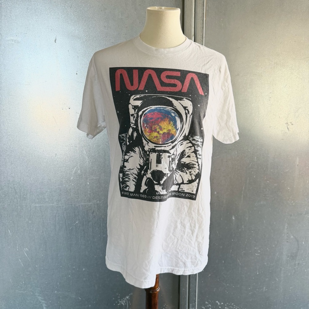 White Graphic NASA T-Shirt